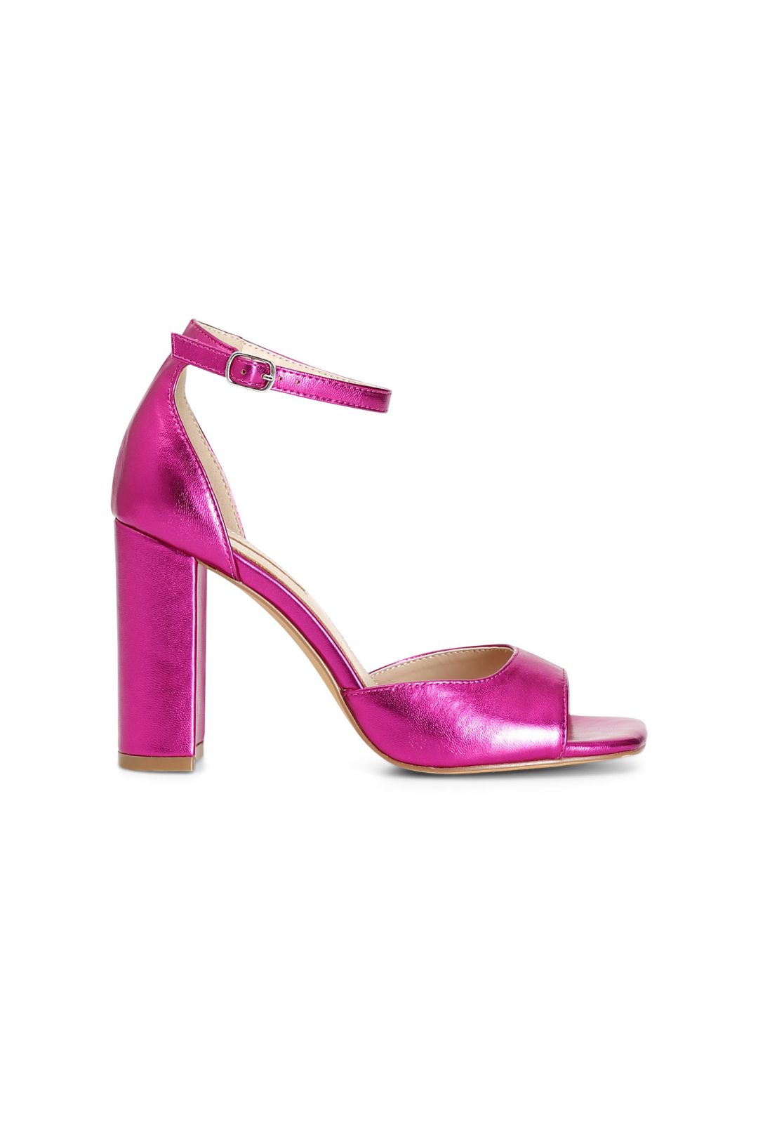 Sandali Cafènoir metallizzato con laccio alla caviglia fuxia XV9120