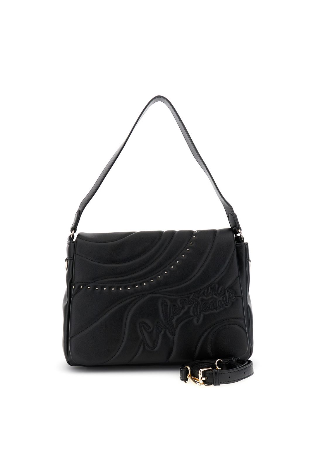 Borsa a pattina di CafèNoir in simipelle trapuntata e imbottita con rivetti CJ0902
