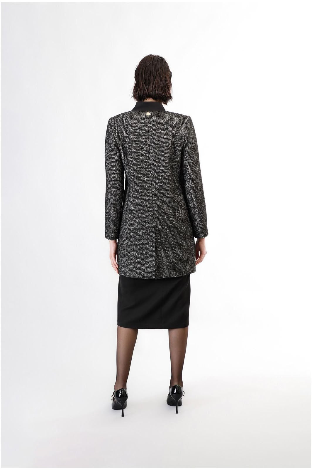 Cappotto dritto CafèNoir monopetto spigato JI0087