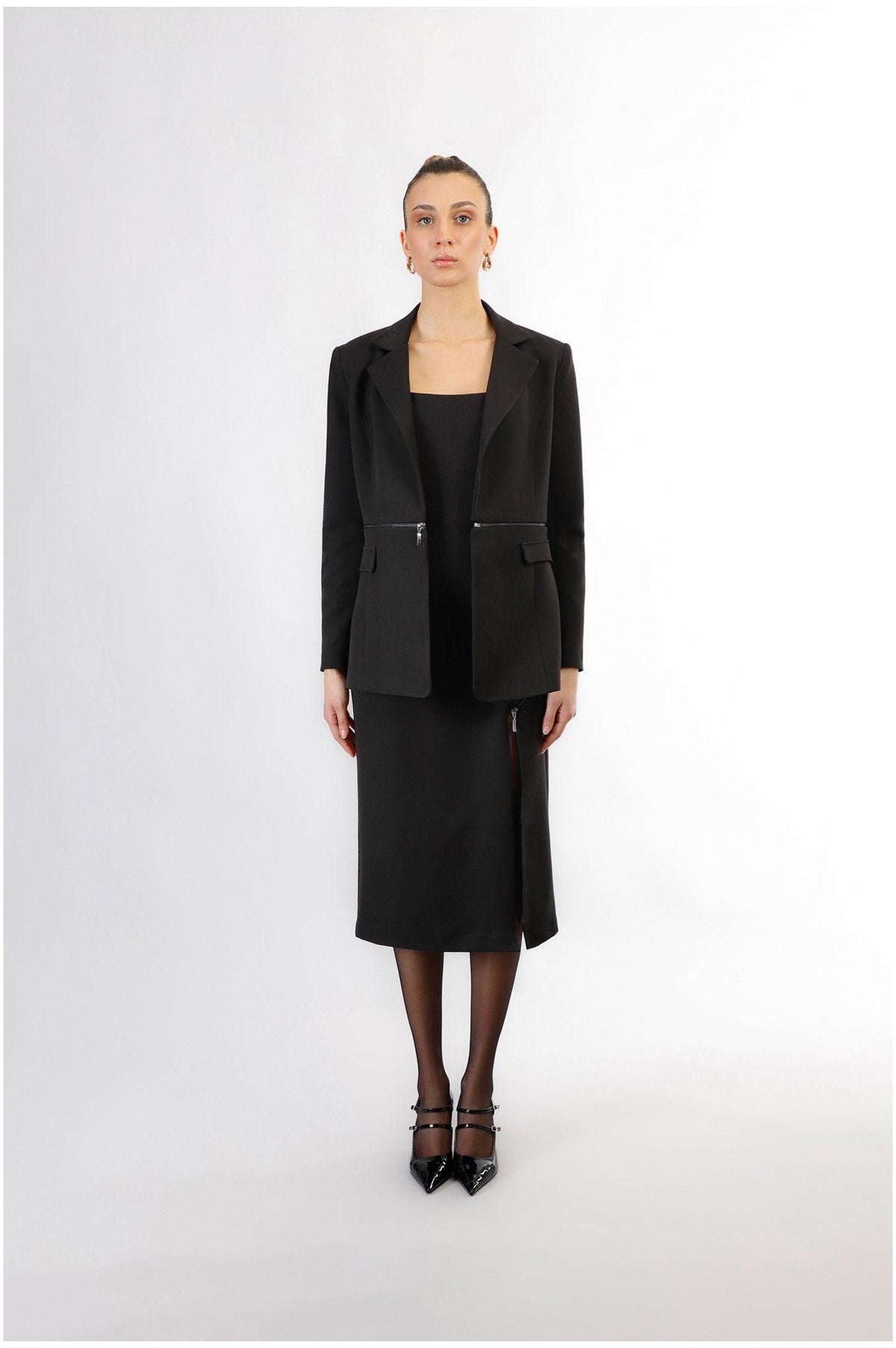 Giacca donna CafèNoir con zip in vita JH0075