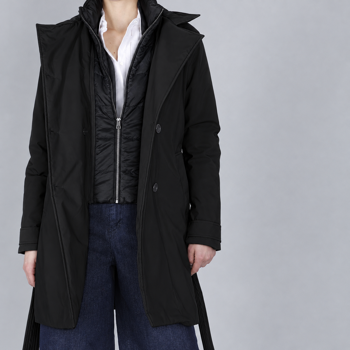 Trench donna di CafèNoir imbottito bimateriale JN0116