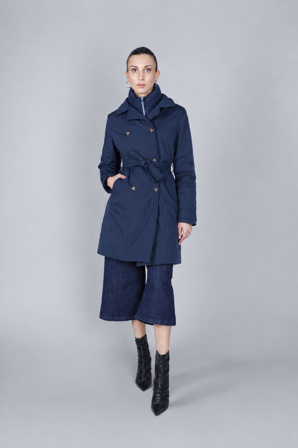 Trench donna di CafèNoir imbottito bimateriale JN0116