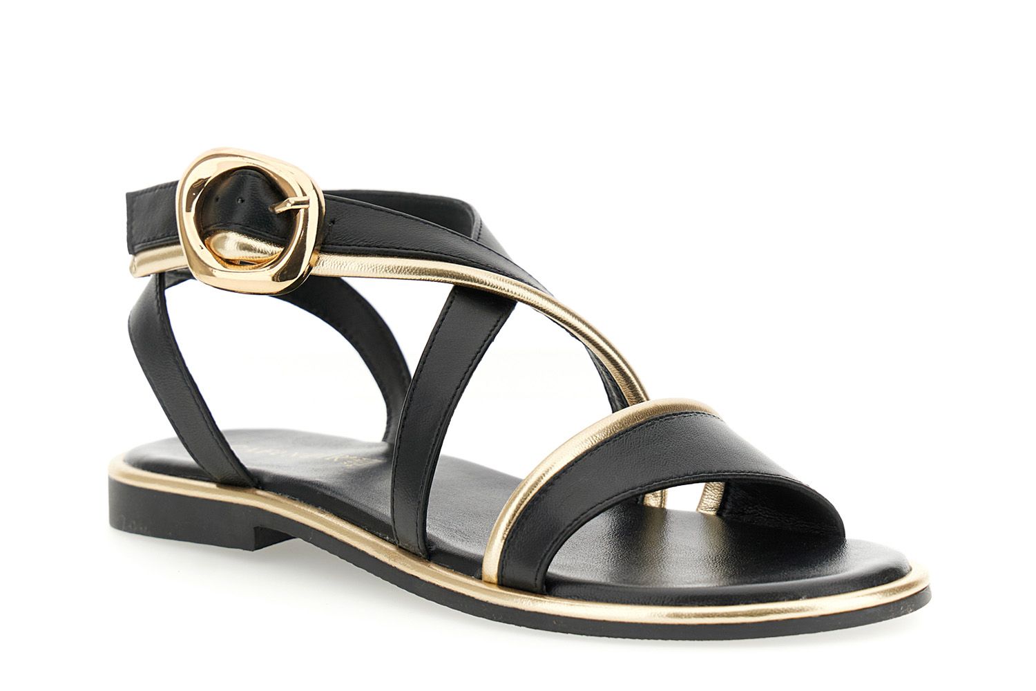 Sandali Cafènoir asimmetrici in pelle nero GG1110