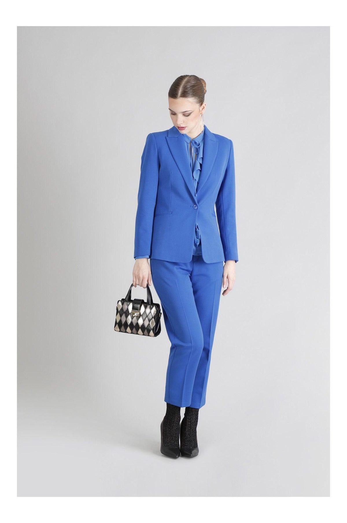 Cafènoir NF0503 Minibag rombi patchwork e accessorio con strass