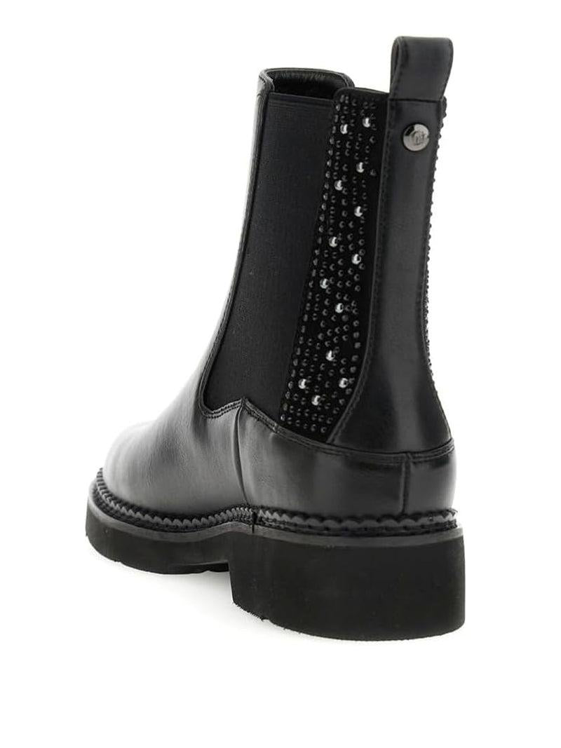 Tronchetti donna con Strass di CafèNoir in similpelle con borchie ed elastico EA9212