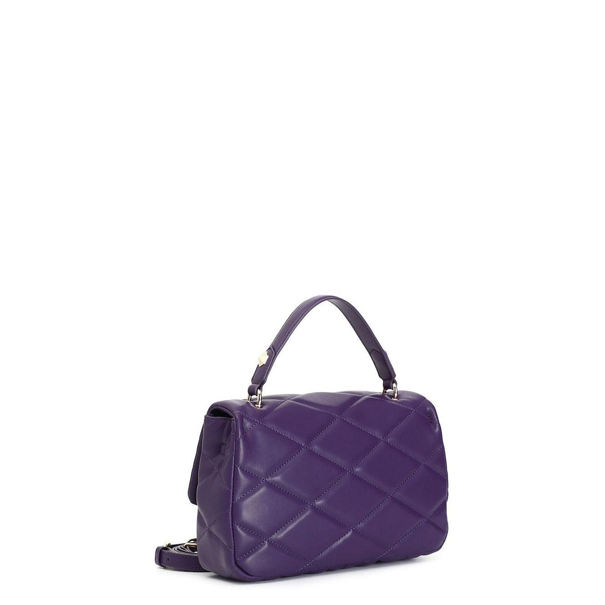 Cafènoir BA0502 Borsa media con pattina trapuntata con borchie esagonali