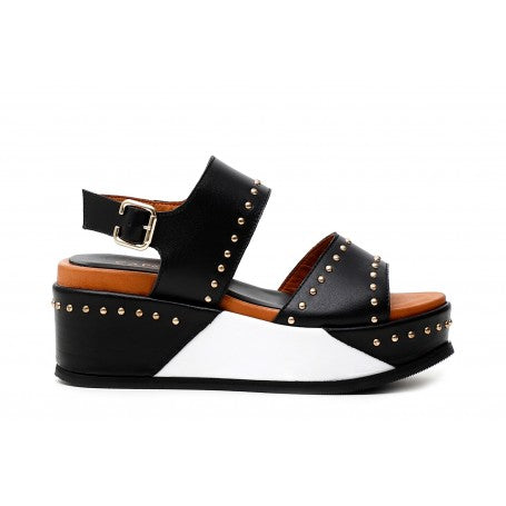 SANDALO Cafènoir ZEPPA FRATE IN PELLE CON BORCHIE - HH1340