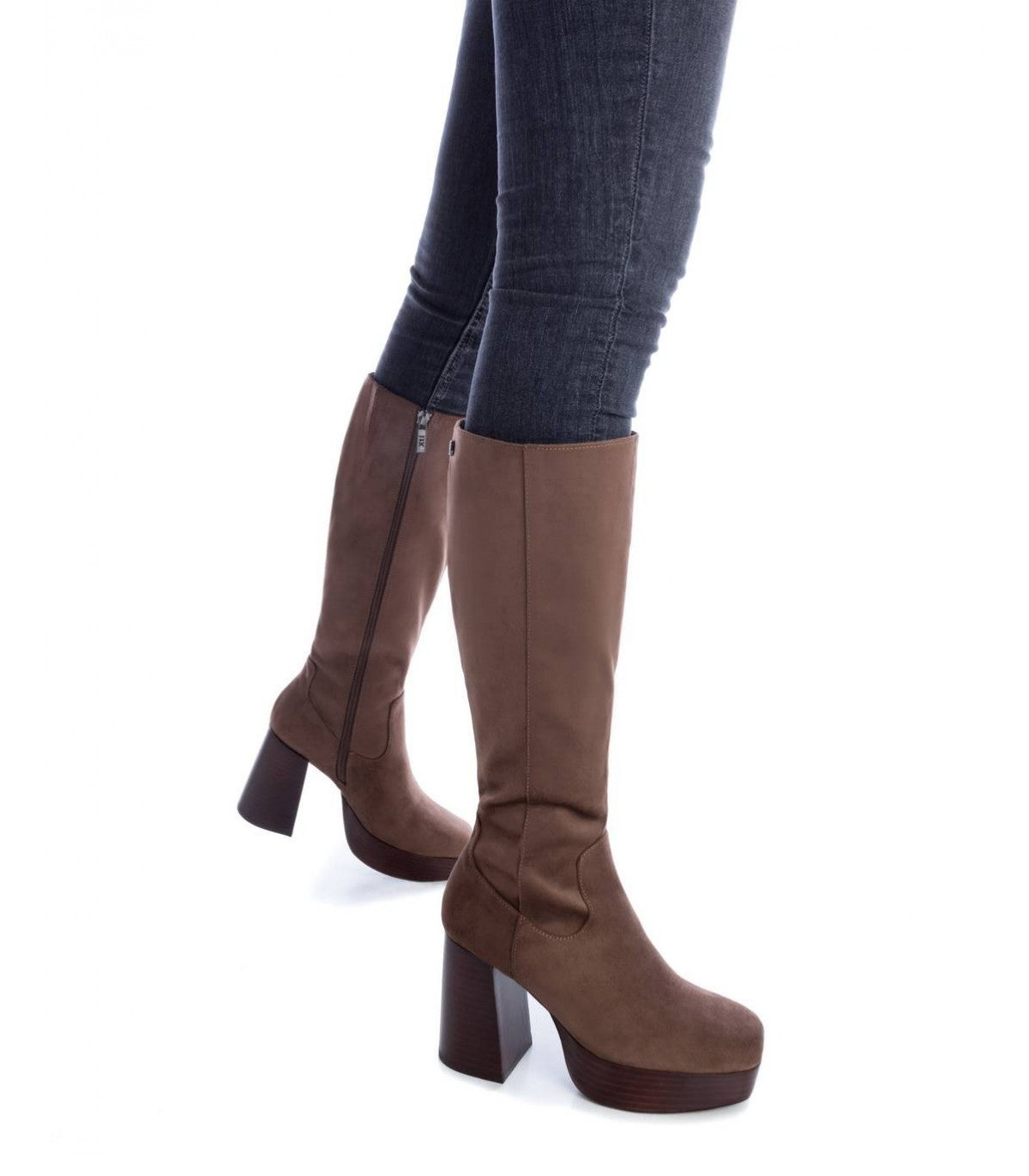 STIVALE DA DONNA XTI 142195 CON TACCO DI 9 CM E CHIUSURA CON CERNIERA