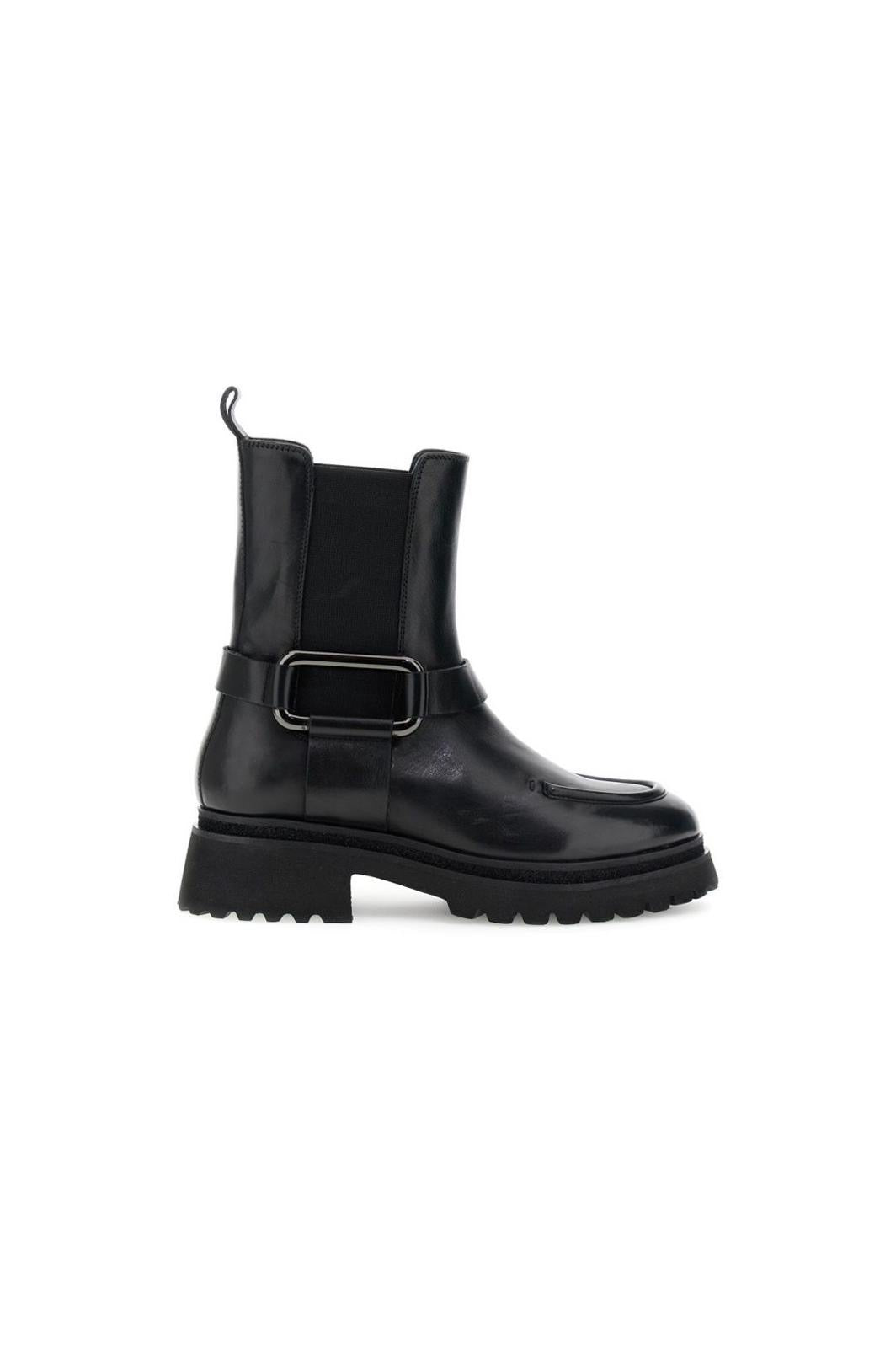 Tronchetti donna in pelle di CafèNoir con elastico e accessorio in metallo FD1002