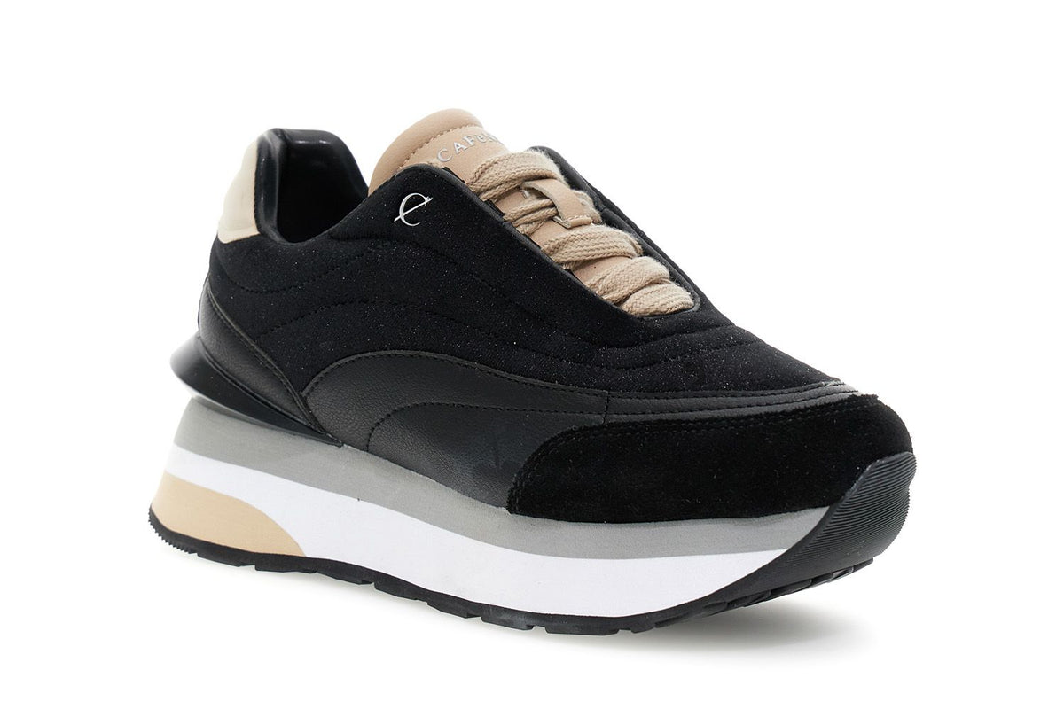 Sneakers Cafènoir Running in velluto e pelle DL9004