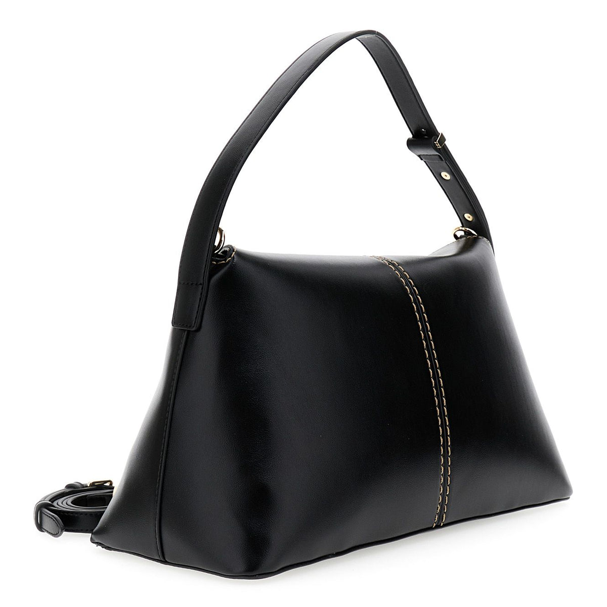 Borsa sottospalla in similpelle di CafèNOir con pattina rifinita da cuciture a contrasto MD0912
