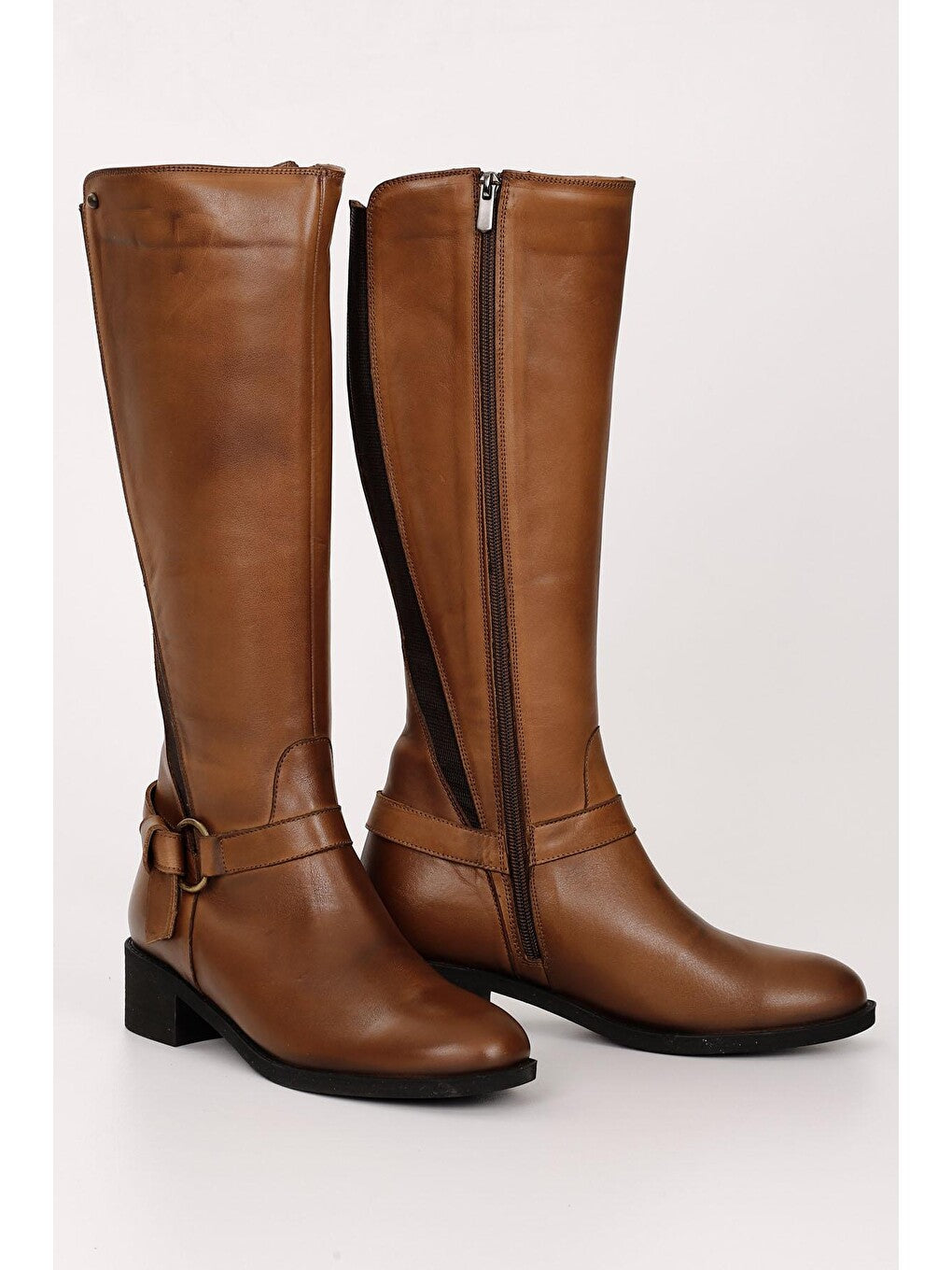 Stivali donna in vera pelle con elastici sul retro TREINTAS SHOES