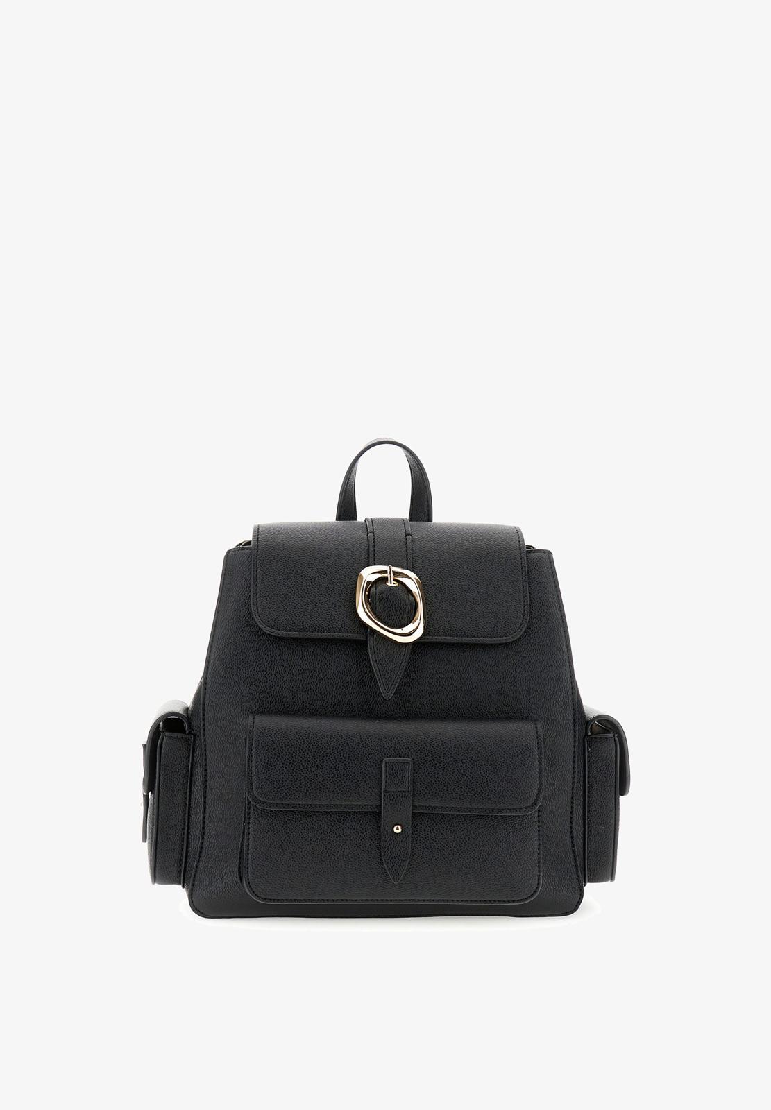 Zaino in similpelle effetto pelle con grana di CafèNoir dotato di tasche multiple NN0929