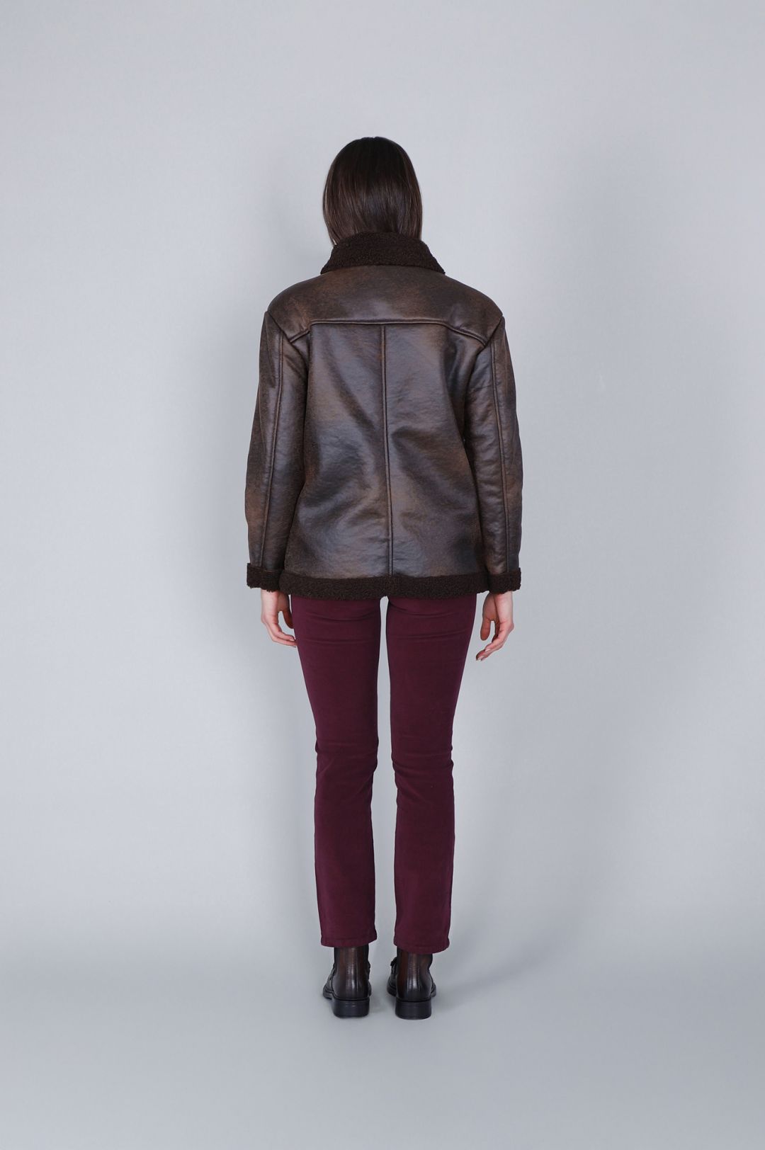 Giaccone over Cafènoir tipo shearling fondente JG0038