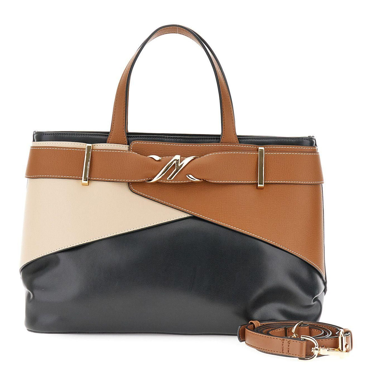 Borsa a mano in similpelle di CafèNoir con un elegante passante WG0918
