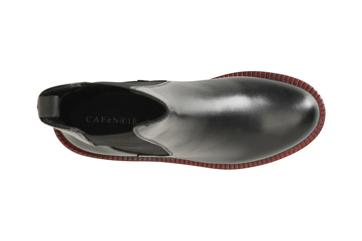 Tronchetto donna CafèNoir con elastico in pelle con suola nera e guardolo colorato XV1231