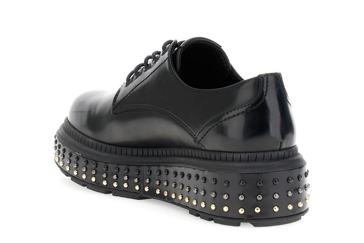 Derby donna stringata di CafèNoir in similpelle con effetto spazzolato FC9600
