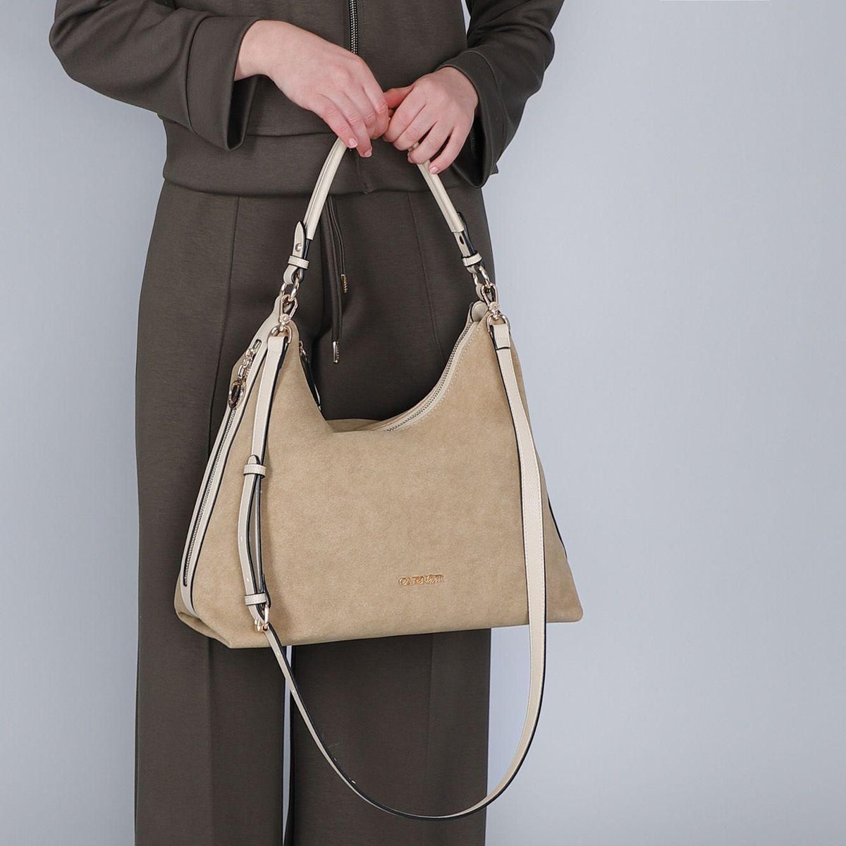 Sacca morbida di CafèNoir con effetto pelle suede YB0904