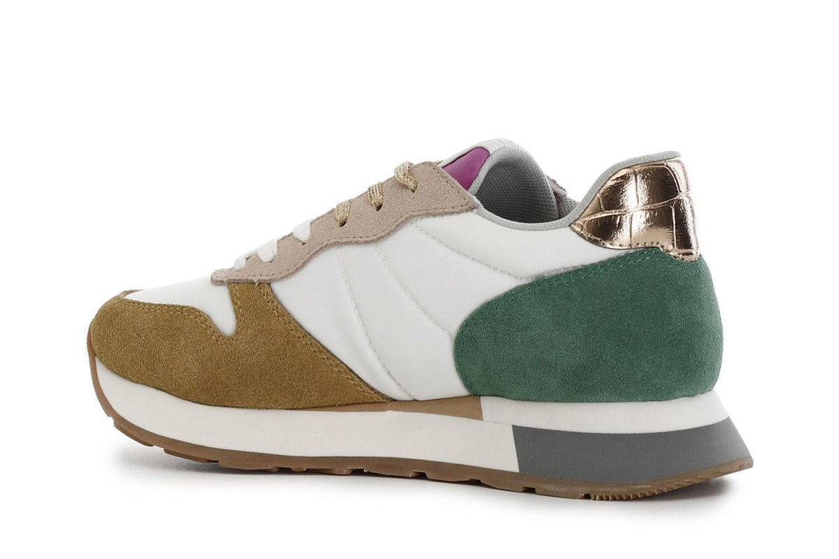 Sneakers Cafènoir da donna in pelle scamosciata e tessuto multicolor DB6001
