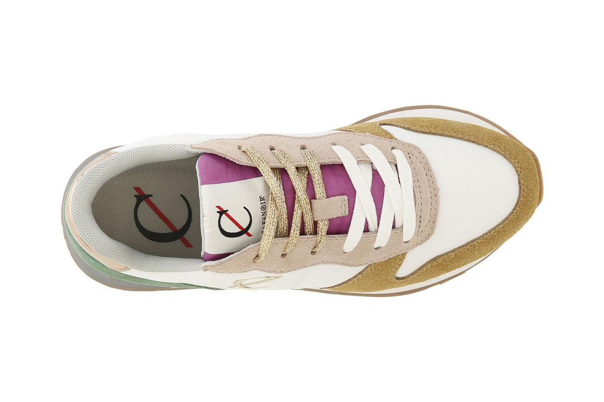 Sneakers Cafènoir da donna in pelle scamosciata e tessuto multicolor DB6001