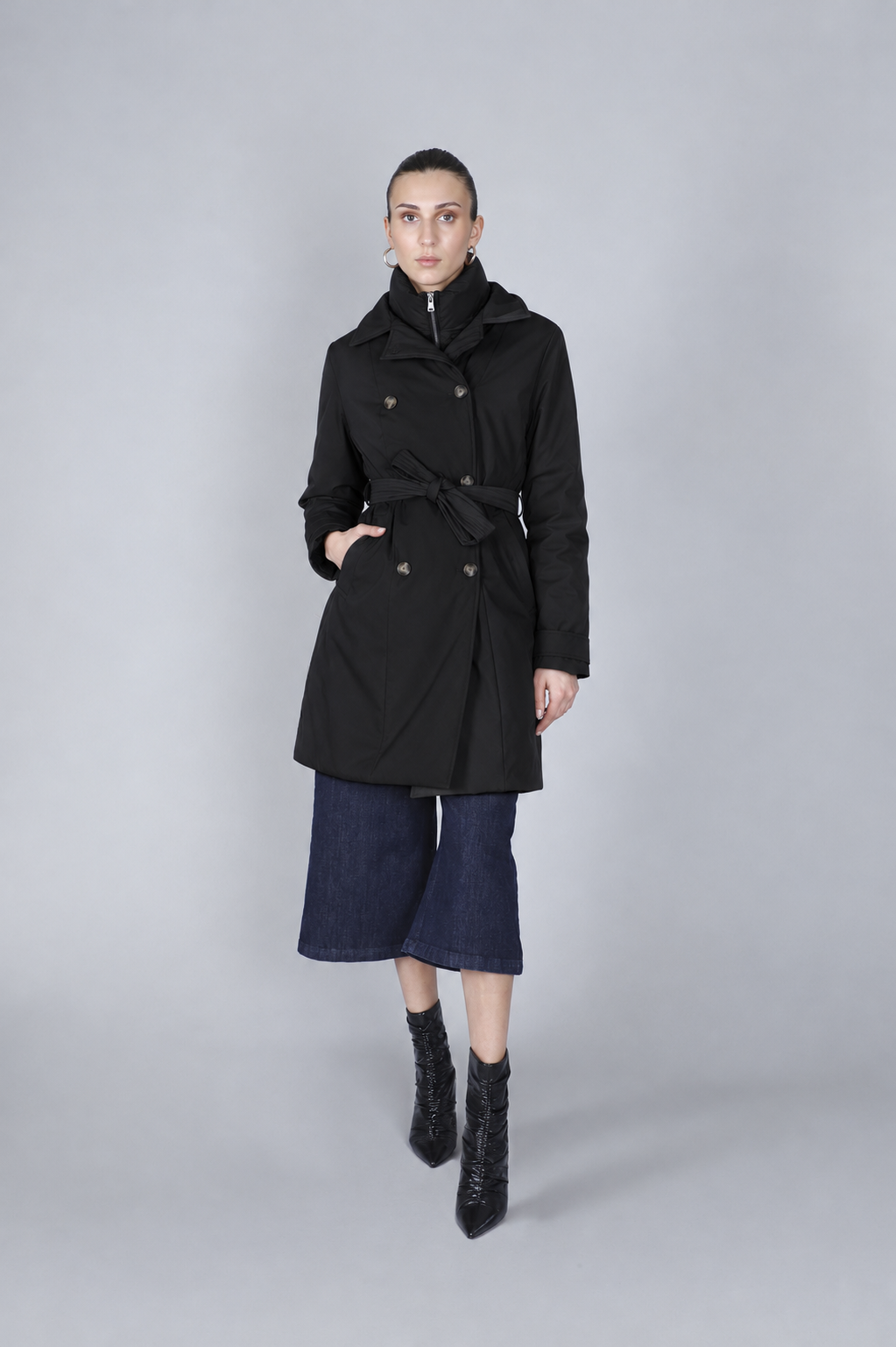 Trench donna di CafèNoir imbottito bimateriale JN0116