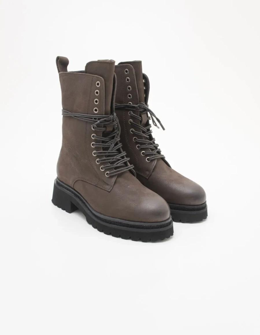 Tronchetti donna di CafèNoir allacciati in pelle nabuk Tacco 5,5Cm FD7005