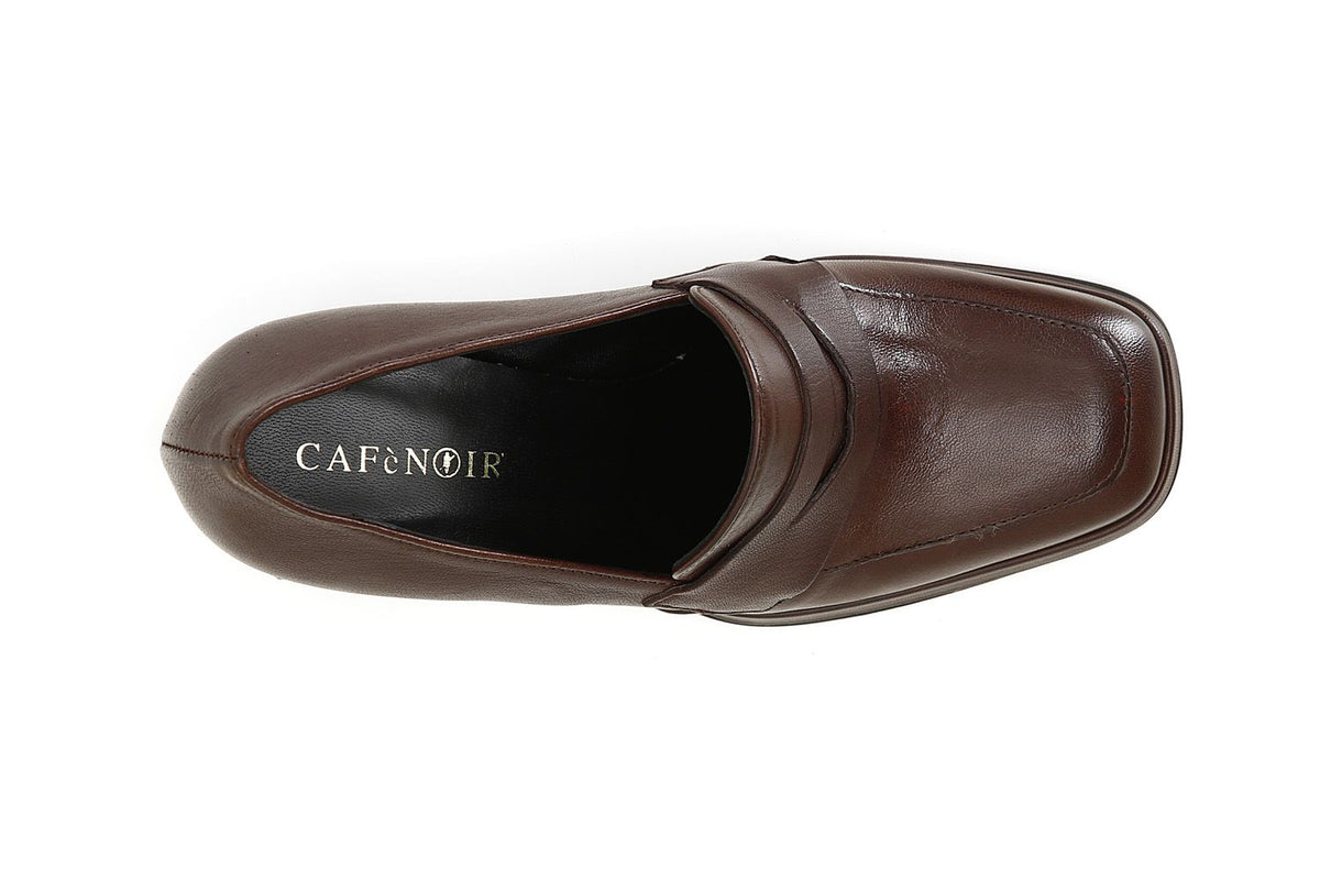 Mocassino Cafènoir in pelle con tacco medio LA1111