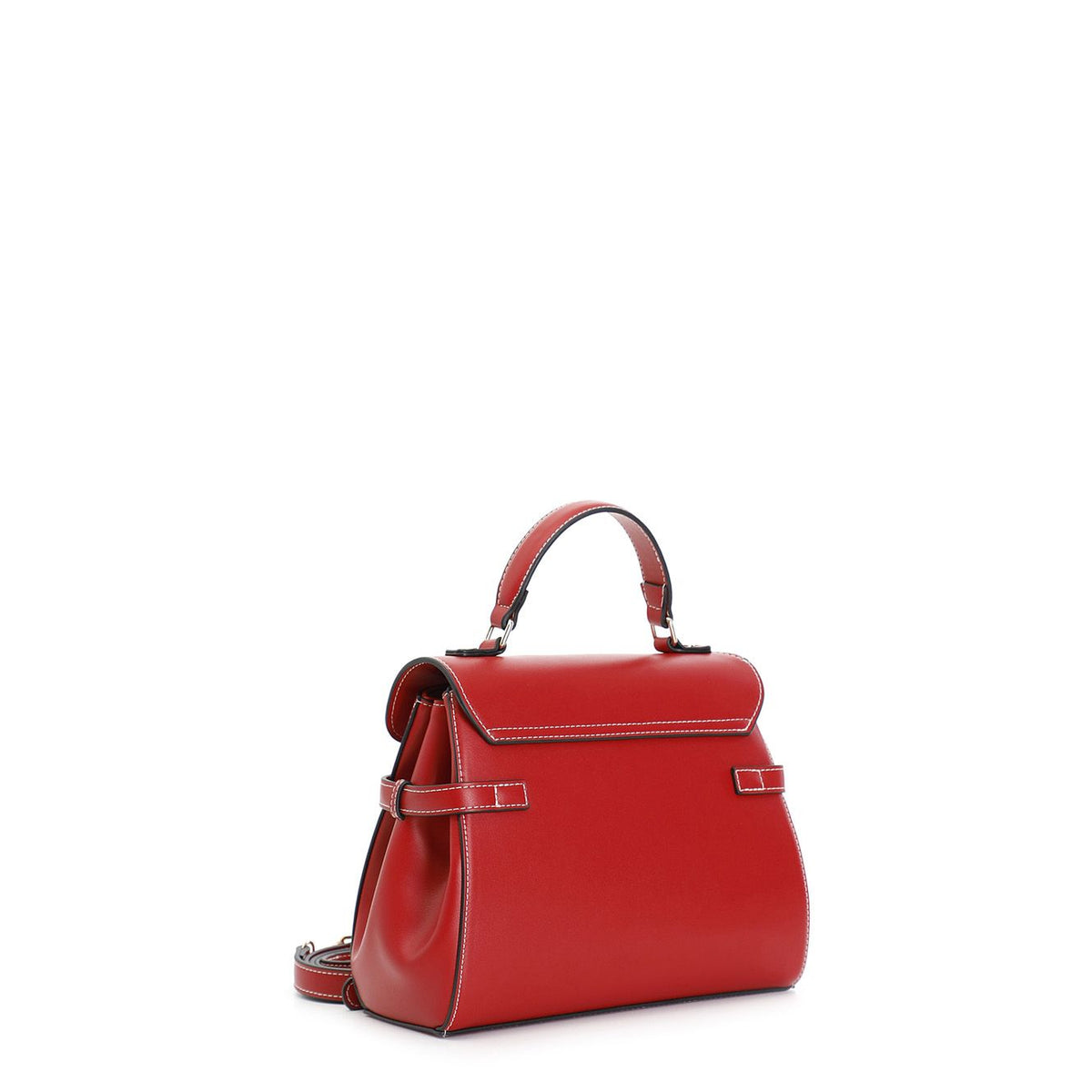 Borsa Cafènoir con pattina con lavorazione patchwork rosso TB0704