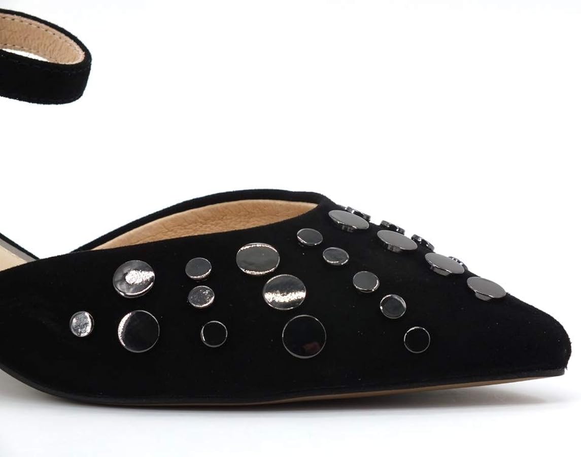 Slingback Cafènoir in pelle scamosciata borchie argento GLC536
