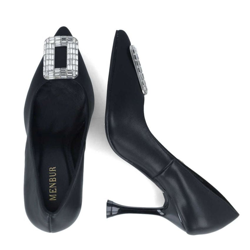 Menbur 24512 decolleté nera con strass