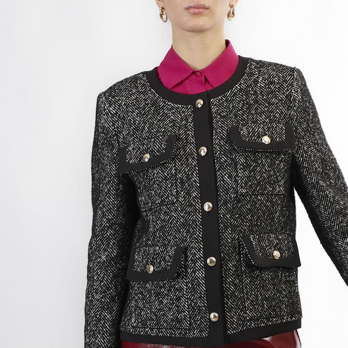 Cappotto corto Cafènoir paricollo spigato JI0085