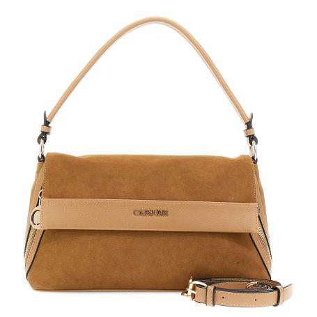 Sacca morbida con pattina di CafèNoir con effetto pelle tipo suede YB0906
