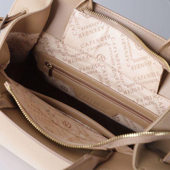 Borsa Tote in similpelle di CafèNoir con effetto pelle granosa MA0904