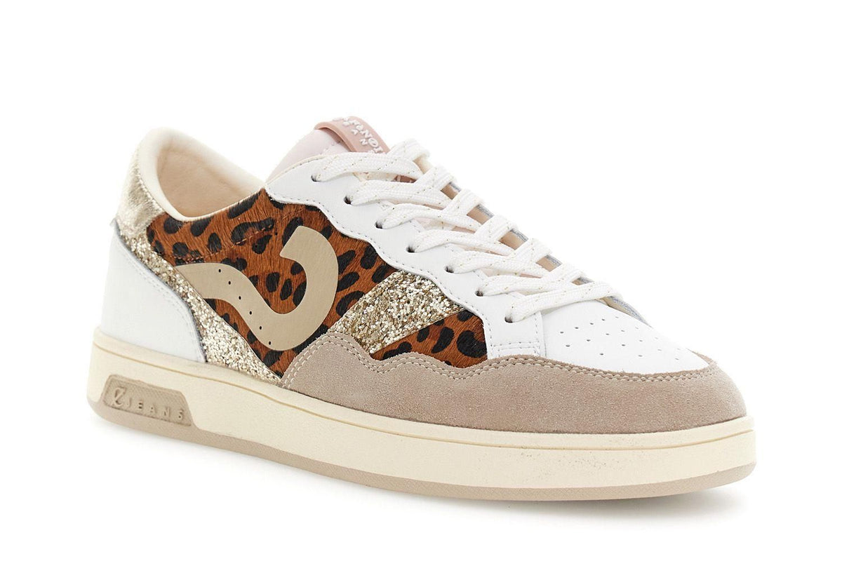 Sneakers CafeNoir donna in pelle e cavallino maculato DD1006
