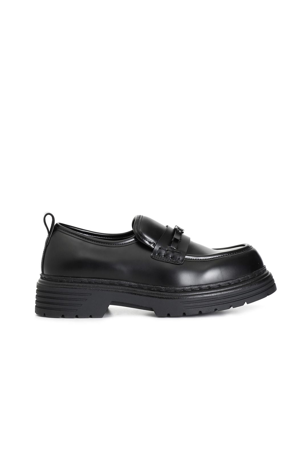 Mocassino da donna in similpelle spazzolato nero FA9024