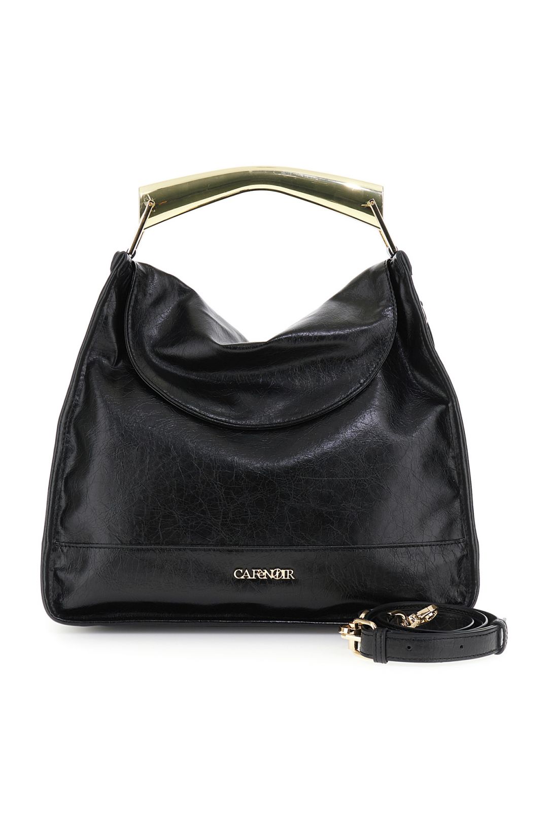 Borsa donna di CafèNoir con effetto pelle lucida e manico metallico YF0910