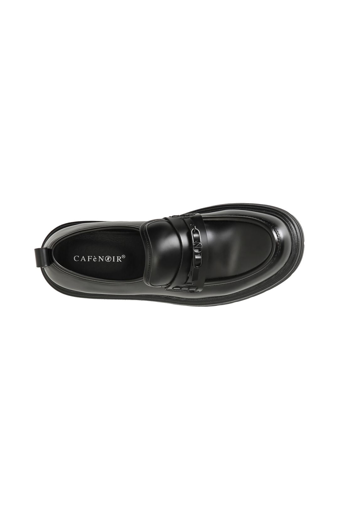 Mocassino da donna in similpelle spazzolato nero FA9024