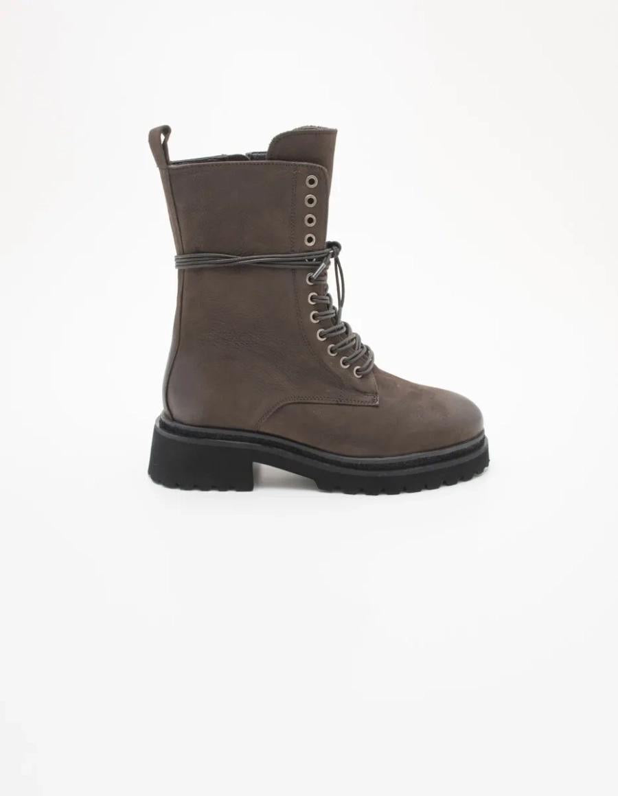 Tronchetti donna di CafèNoir allacciati in pelle nabuk Tacco 5,5Cm FD7005