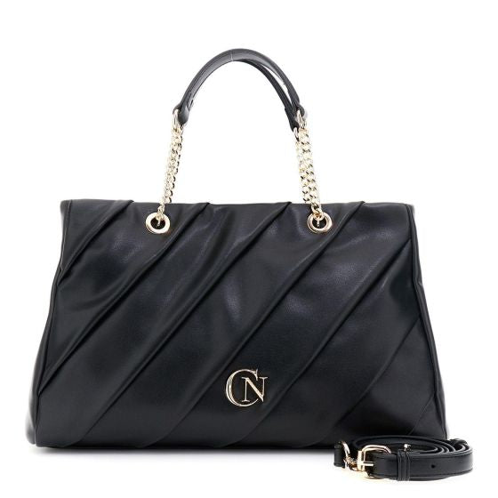 Borsa Shopping con plissettatura di CafèNoir e manici con catena WD0908