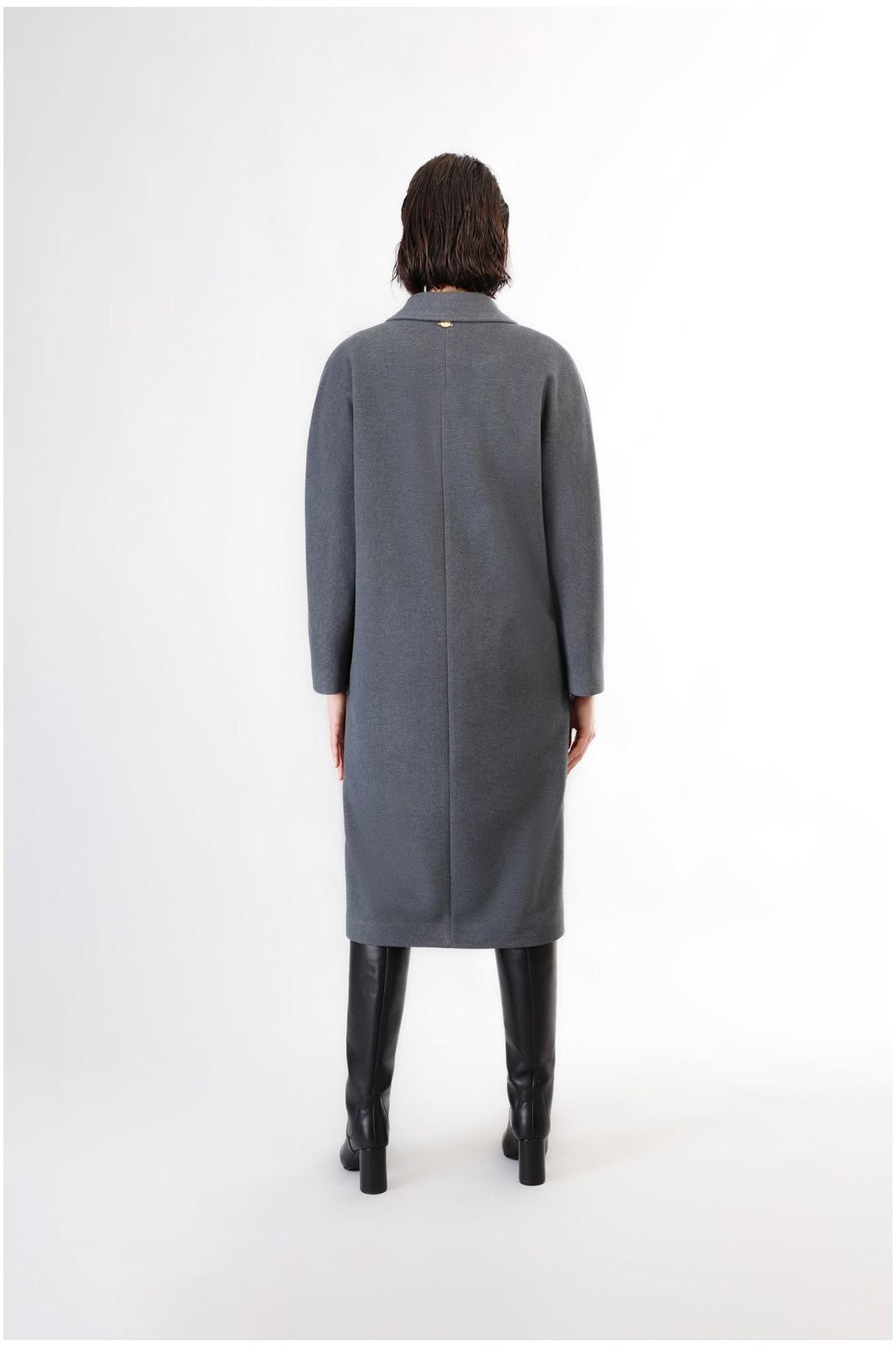 Cappotto donna CafèNoir doppiopetto manica kimono JI0081