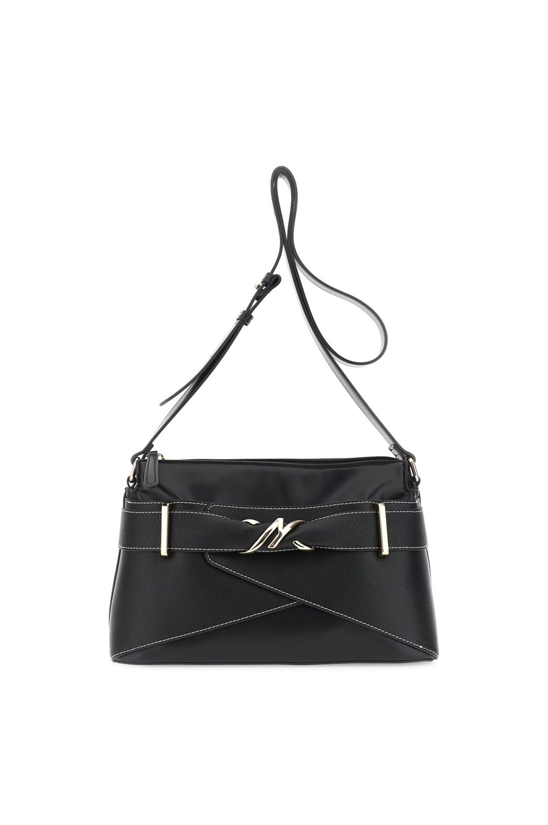 Borsa Cafènoir a tracolla con dettaglio in metallo nero WG0919