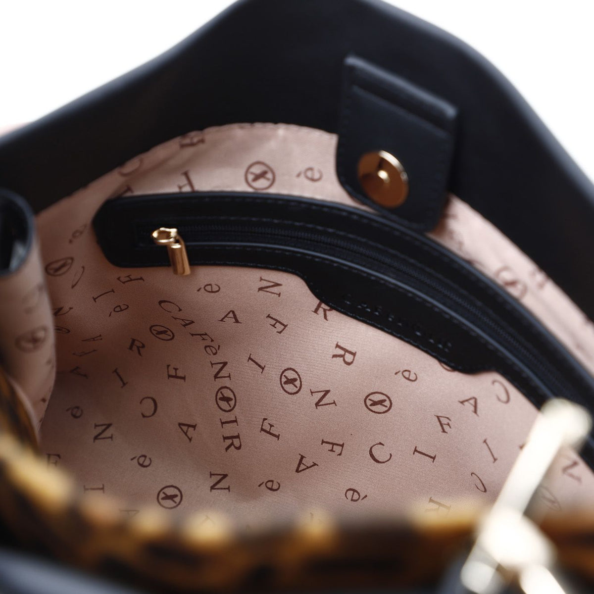 Bauletto CafeNoir con contrasti colore animalier ZA0301