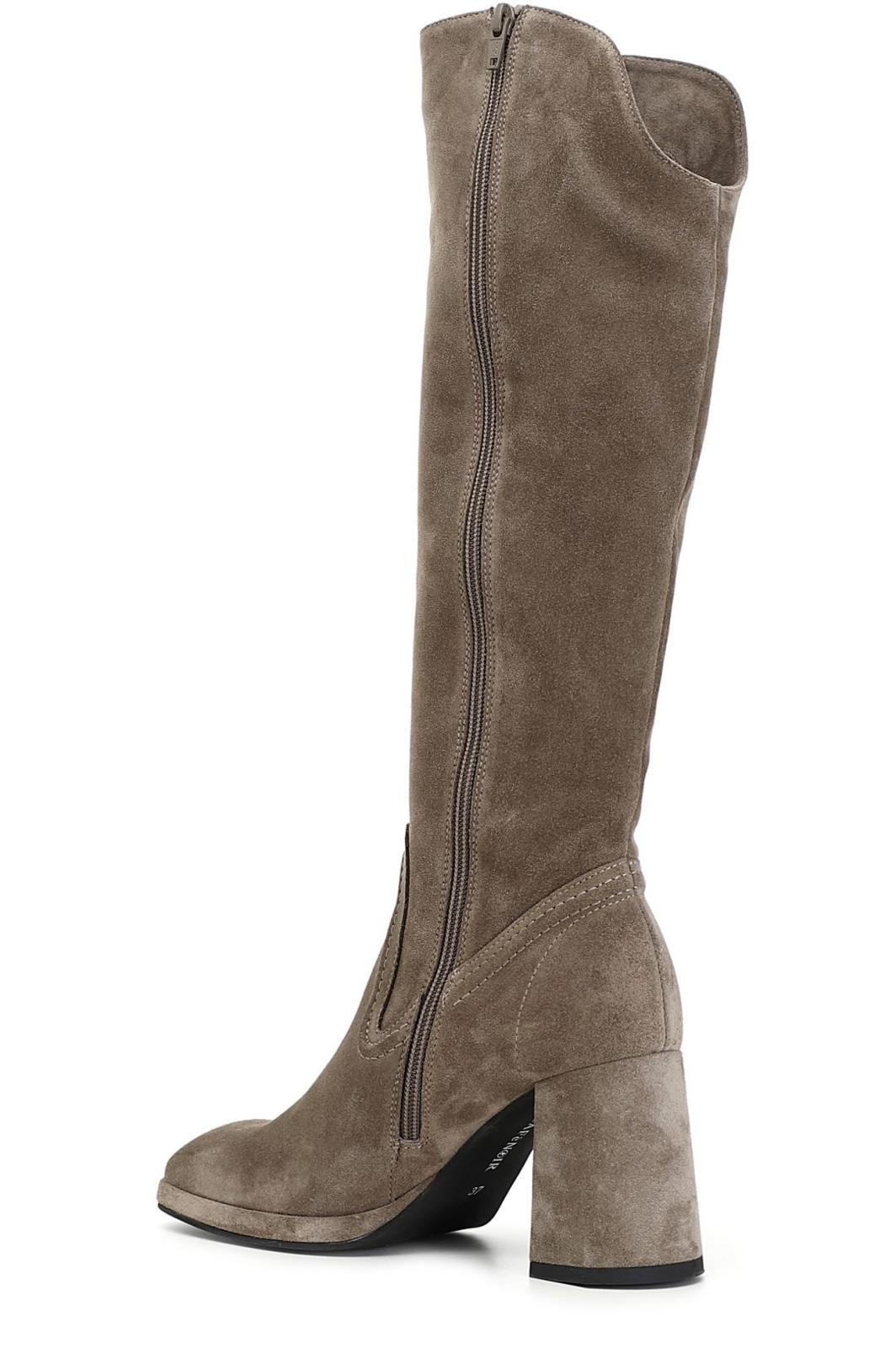 Stivali Cafènoir in pelle scamosciata con cuciture ornamentali LA6110