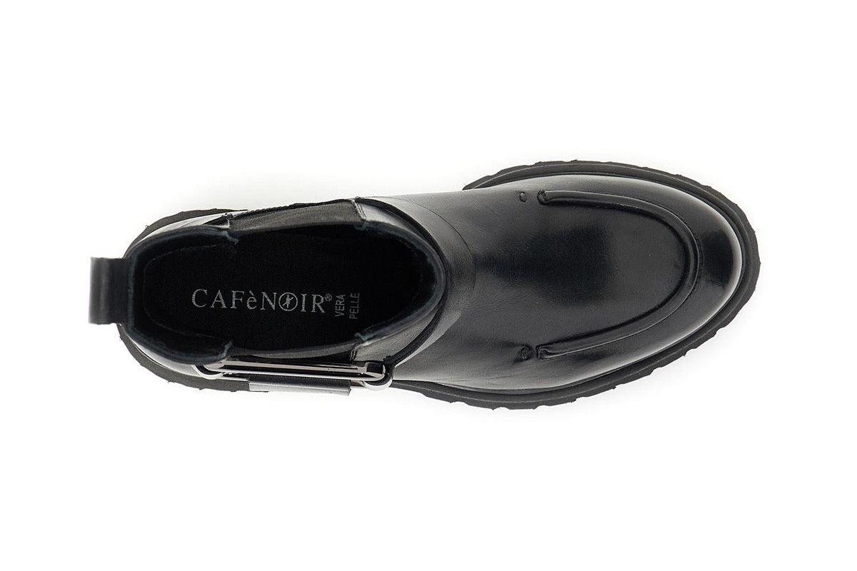 Tronchetti donna in pelle di CafèNoir con elastico e accessorio in metallo FD1002