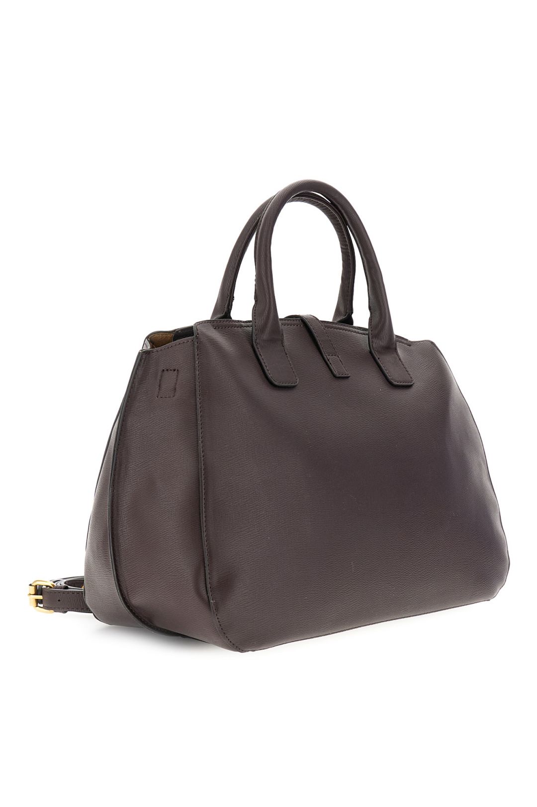 Borsa a mano effetto saffiano con tasca applicata t.moro Cafènoir WF0914